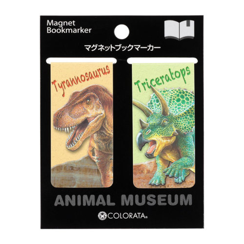 マグネットブックマーカー ティラノサウルス＆トリケラトプス