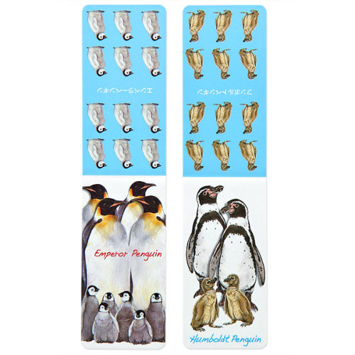 動物 生物 マグネットブックマーカー エンペラーペンギン親子