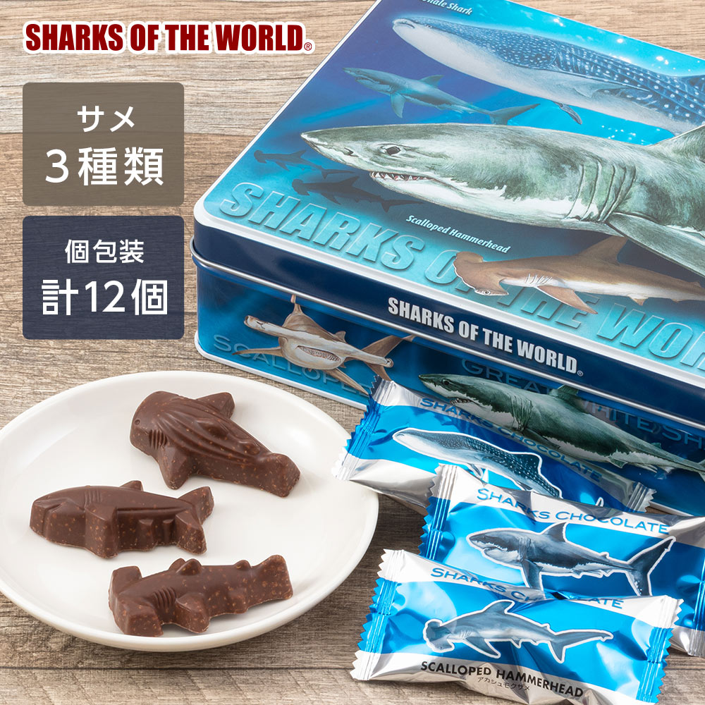 シャークス チョコレート（サメ 小麦パフ入 12個）│動物 カロラータ