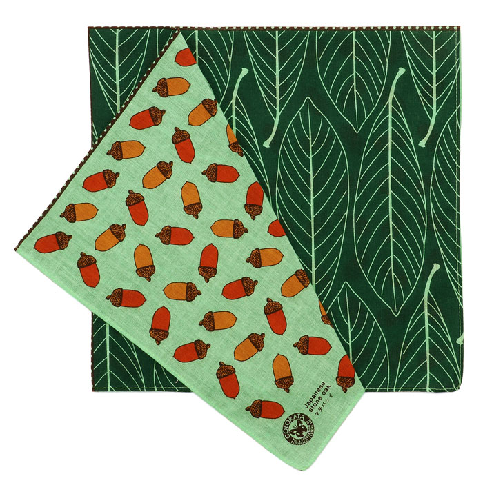 動物 生物 ガーゼハンカチ ボタニカルカラーズ マテバシイ