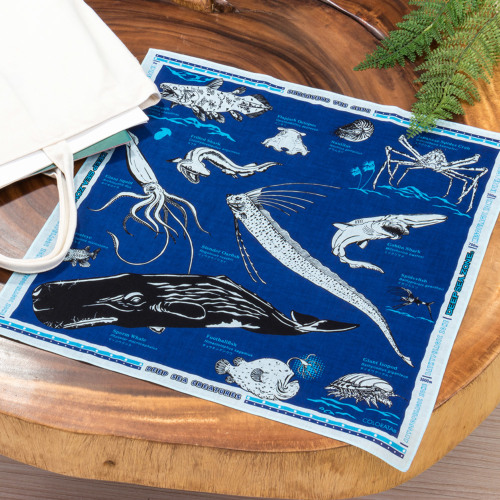 生物図譜ハンカチ 深海の世界│動物 カロラータ オンラインショップ